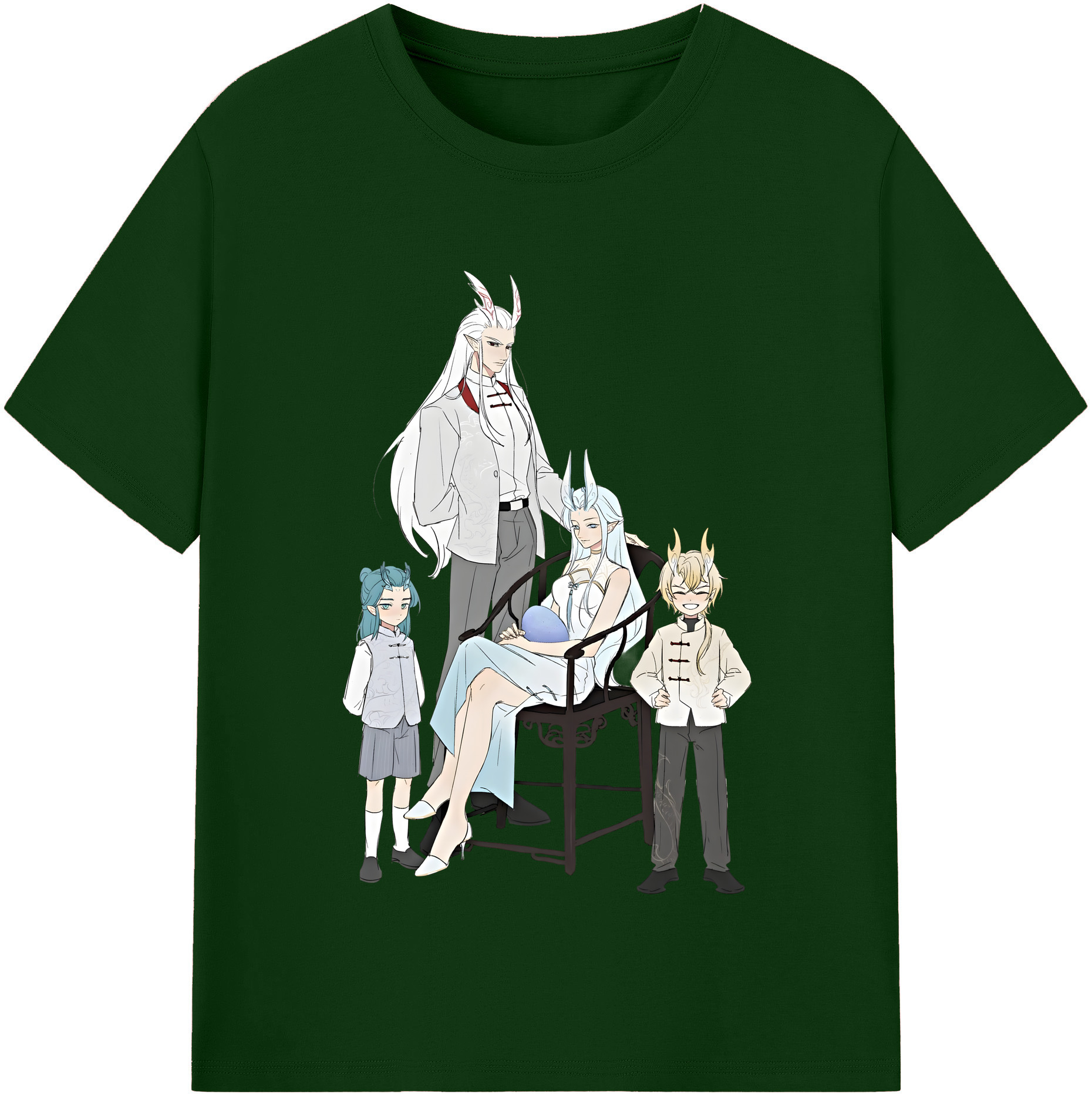 （画像用） Ne Zha 2 ナタ 魔童の大暴れ 綿100％半袖Tシャツ（フロントプリント）